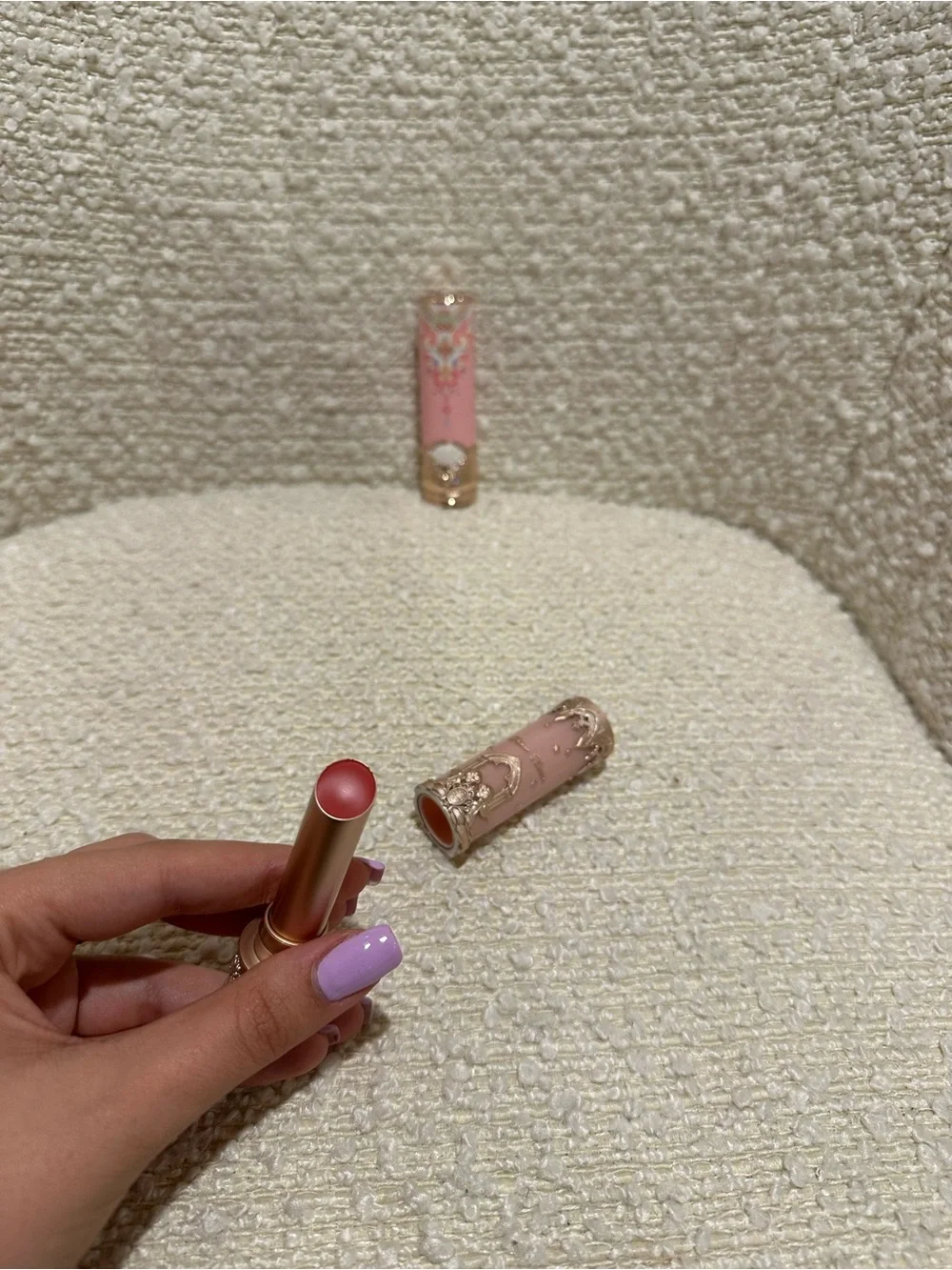 Decorative Pastel Vanity Accent Trio — Blue, Nude, and Pink